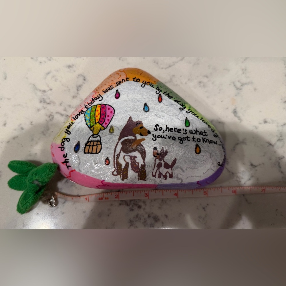 Hand-Painted, Colorful Memory Rock for Dogs - Picture 11 of 12